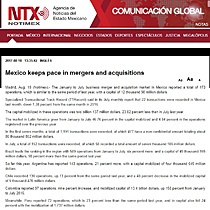 Mexico keeps pace in mergers and acquisitions